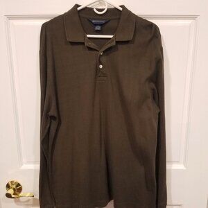 Men's Lands' End L/S Polo Shirt, Size M (38-40), VGUC
